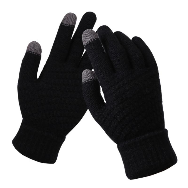 Winter Touchscreen Strickhandschuhe Anti-Rutsch Handschuhe zum Radfahren, Wanderhandschuhe