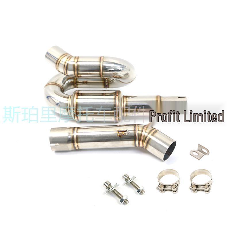 Stainless Steel Swivel Mid-Section Exhaust Pipe for CFMOTO 400NK/650NK with Catalyst Back Pressure Drum Modification