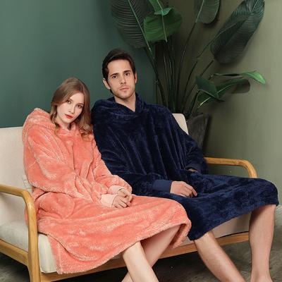 Winter Warm Fleece Hoodie Robe für Männer 110 cm Übergroße Decke mit Ärmeln Fleece Warme Hoodies Sweatshirts Riesige TV Decke Herren Hoody Robe