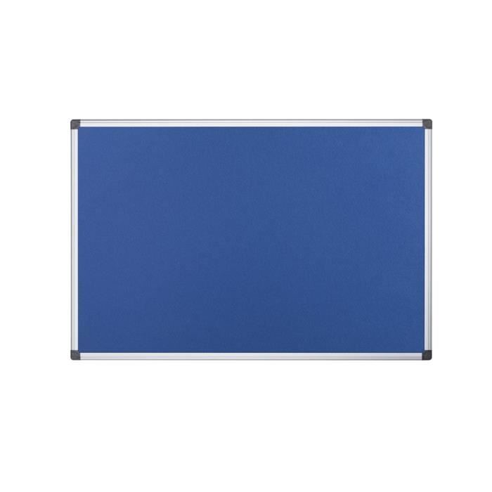 Bi-office tableau daffichage en feutre bleu maya, cadre en aluminium, 90x60 cm - fa0343170