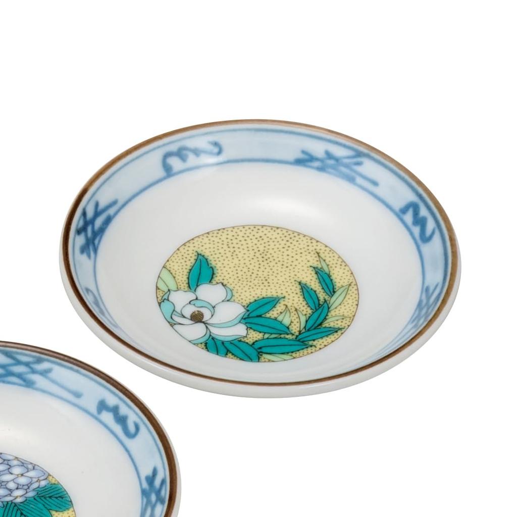 Kutani Ware Iwataya Plate Set Yoshidaya Soka "Kutani Ware" (No. 3) K8-21