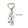 Practical Bowknot Rose Flower Keychain Portable Rose Bowknot Charm Keyring Adornment for Personalizing Phones and Bags