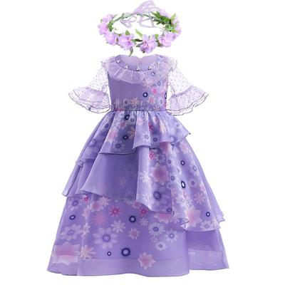 Kinder Mädchen Isabella Kleid Encanto Cosplay Kostüm Mirabel Madrigal Sommer Prinzessin Dress Up