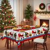 Christmas Red Tablecloth, Santa Snowflake Decoration Waterproof Coffee Table Cloth, Table Cloth Festive Atmosphere Tablecloth