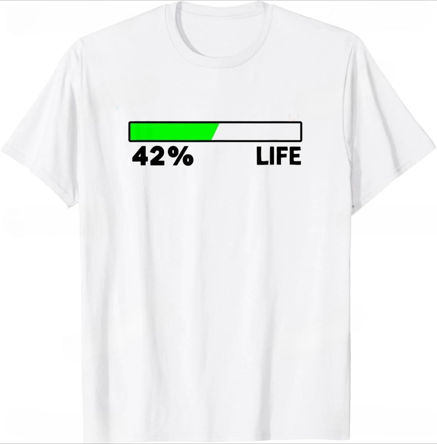 Life Universe Everything 42 Science Fiction Space Lovers TShirt Couple Funny Shirt Streetwear Graphic T Shirts Ropa Hombre S