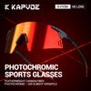 Kapvoe Lightweight Photochromic Rimless Sunglasses Real Carbon Fiber Cycling Glasses UV400 MTB Bike Running Men Sports Eyewear