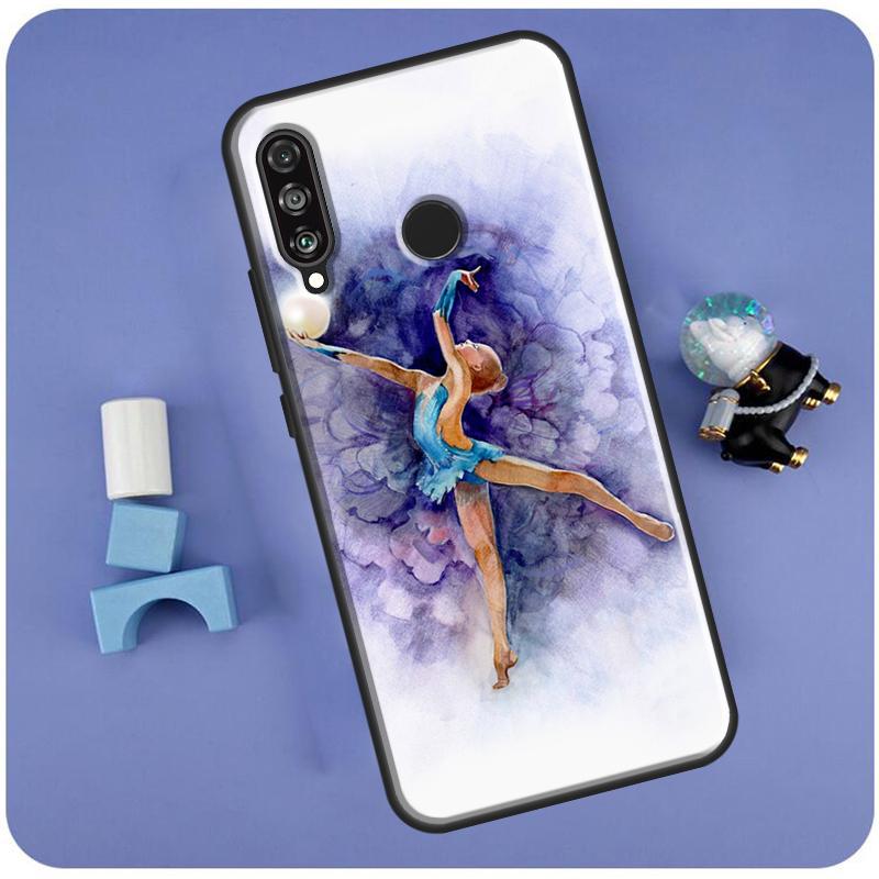 Gymnastics Oil Painting For Huawei Nova Y70 Y91 Y90 Y60 Y61 Y72 Y73 3i 7i 8i 11i 12i 9 10 SE P20 P30 P40 Lite Case