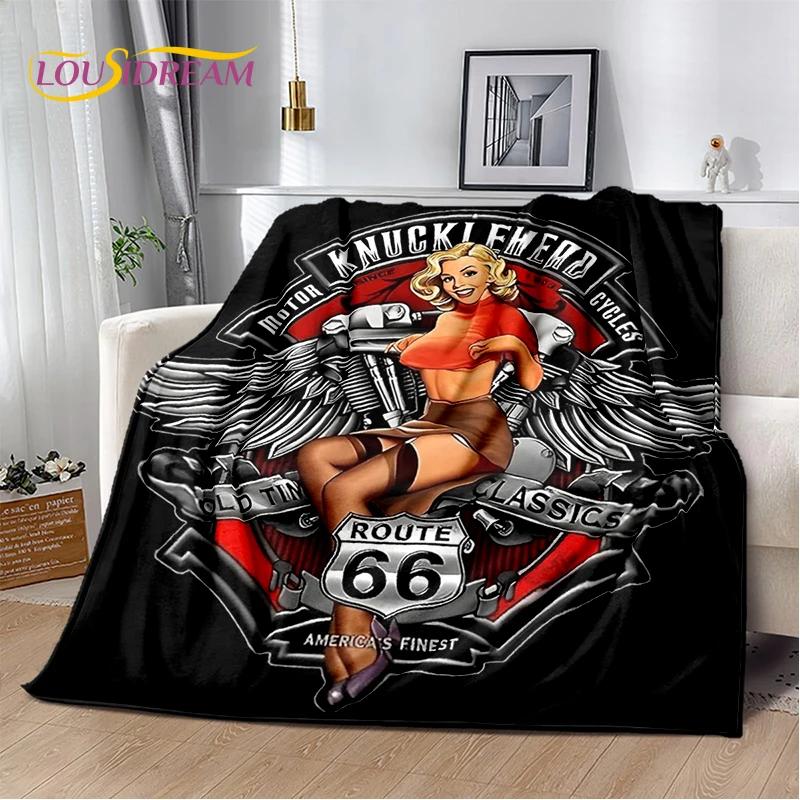 Retro Amerika Historische Route 66,Mother Road,mãe Estrada Deken,Zachte Worpdeken voor Thuis Slaapkamer Bed Sofa Picknick Kind Cadeau