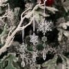 Acrylic Snowflake String 6-piece Set, Ice Column Snowflake Pendant, Christmas Tree Decoration Pendant