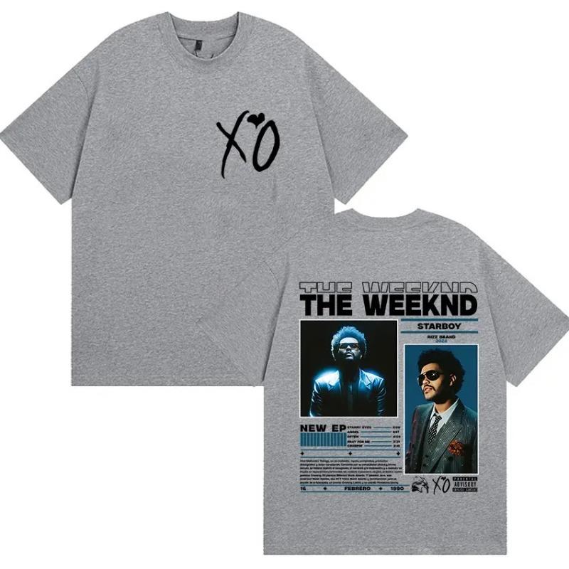 Rapper THE WEEKND STARBOY XO Tour 2026 Retro Graphic T Shirts Men's Fashion Hip Hop Oversized Cotton T-shirt Man Fans Streetwear