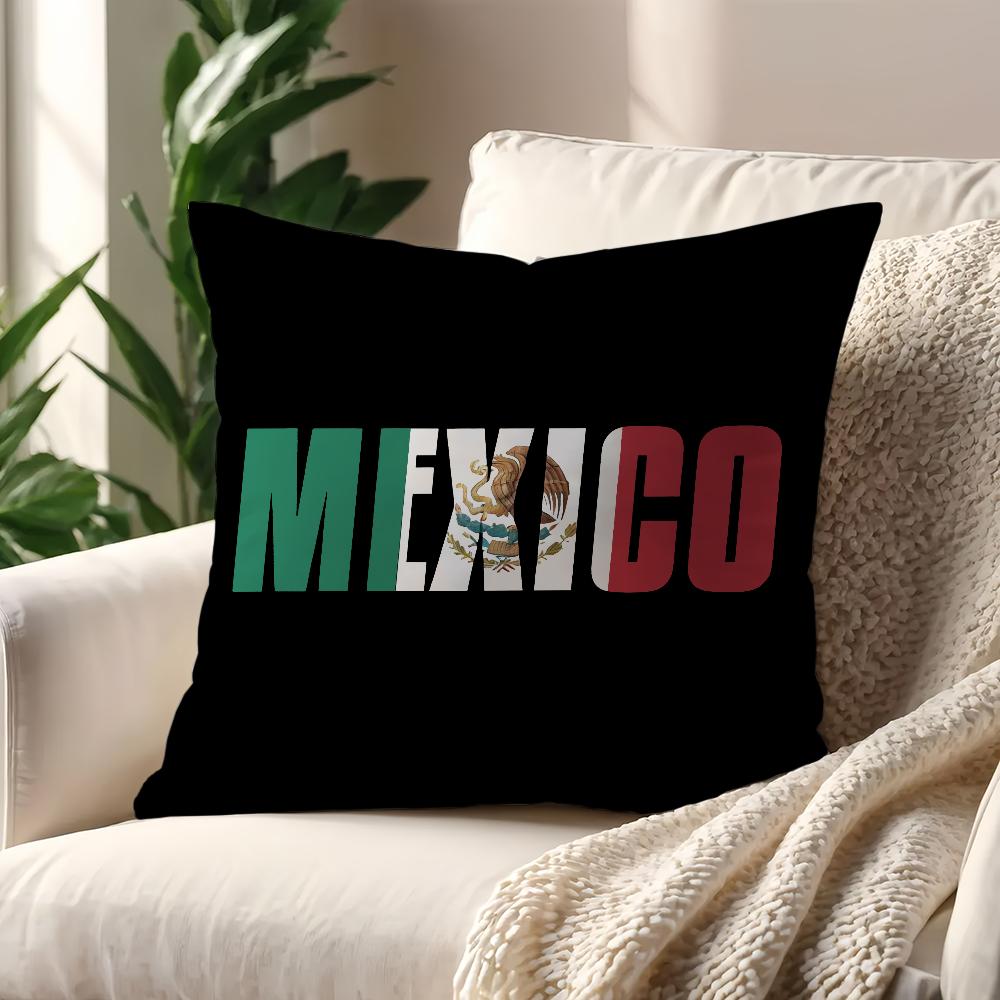 MMexico flag Cushion Cover For Pillow Printing Sofa Decoration Home Car Room Coffee Shop Office Nordic Simplicity