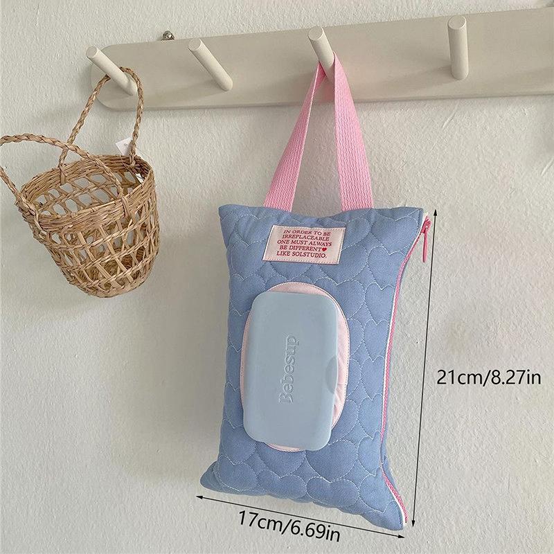 Macaron Color Cotton Baby Wet Wipe Pouch Portable Wipes Holder Case Reusable Refillable Cosmetic Pouch Useful Tissue Box