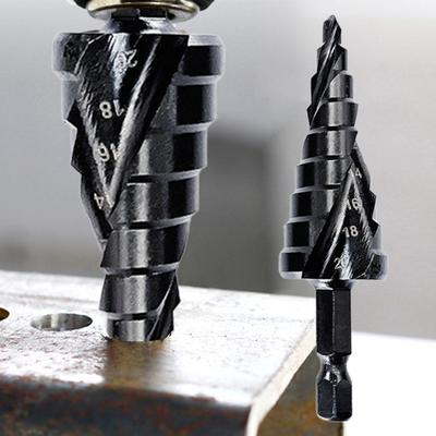 3Pcs Twist Drill Bits High-Hardness Sharp Spiral Hexagonal Handle Pagoda Drill Combined Set for Workshop