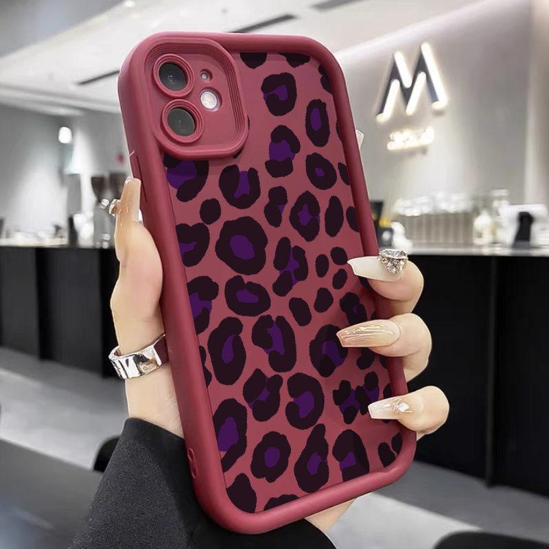 INS Leopard Print Matte Silicone Soft CoverPhone Case For iPhone 11 Case iPhone 16 13 15 14 12 Pro Max XR 16e XS X 7 8 Plus SE