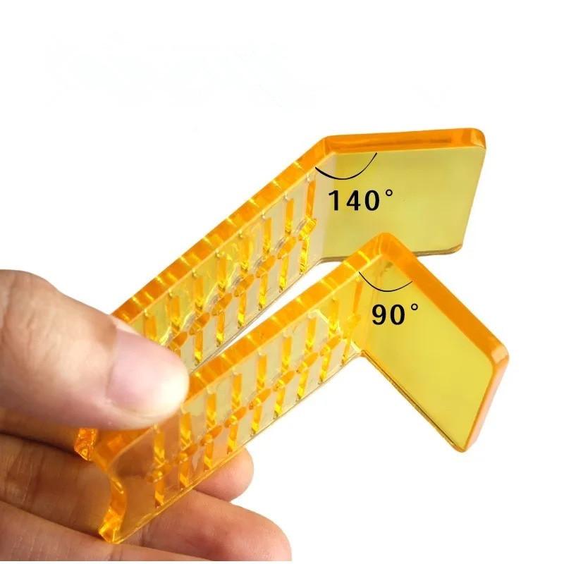 

Color-Changing Film Application & Anti-Cut Ruler: 90°/140° Car Film Tool Oblique Angle 140° жёлтый/прозрачный