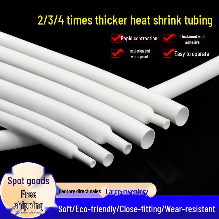 

Adhesive Lined Heat Shrink Tubing Waterproof Insulation: 2/3/4x Pack for Wire and Cable Protection Diameter 1mm (5m) (2:1 shrink ratio)