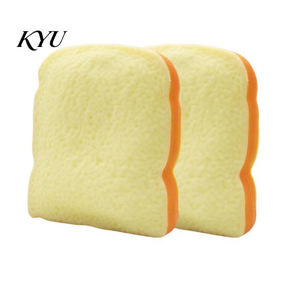Simulated Toast Sensory Toy 1/2Pcs Stress Relief Toy, Sliced Bread Squeeze Adults Decompression Toys Soft Stretchy Fake Food Fidget for Kids