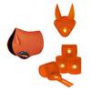 Six-Piece Equestrian Set: Ear Covers, Saddle Pads, Leg Wraps, Halters, Lead Ropes, and Matching Tack