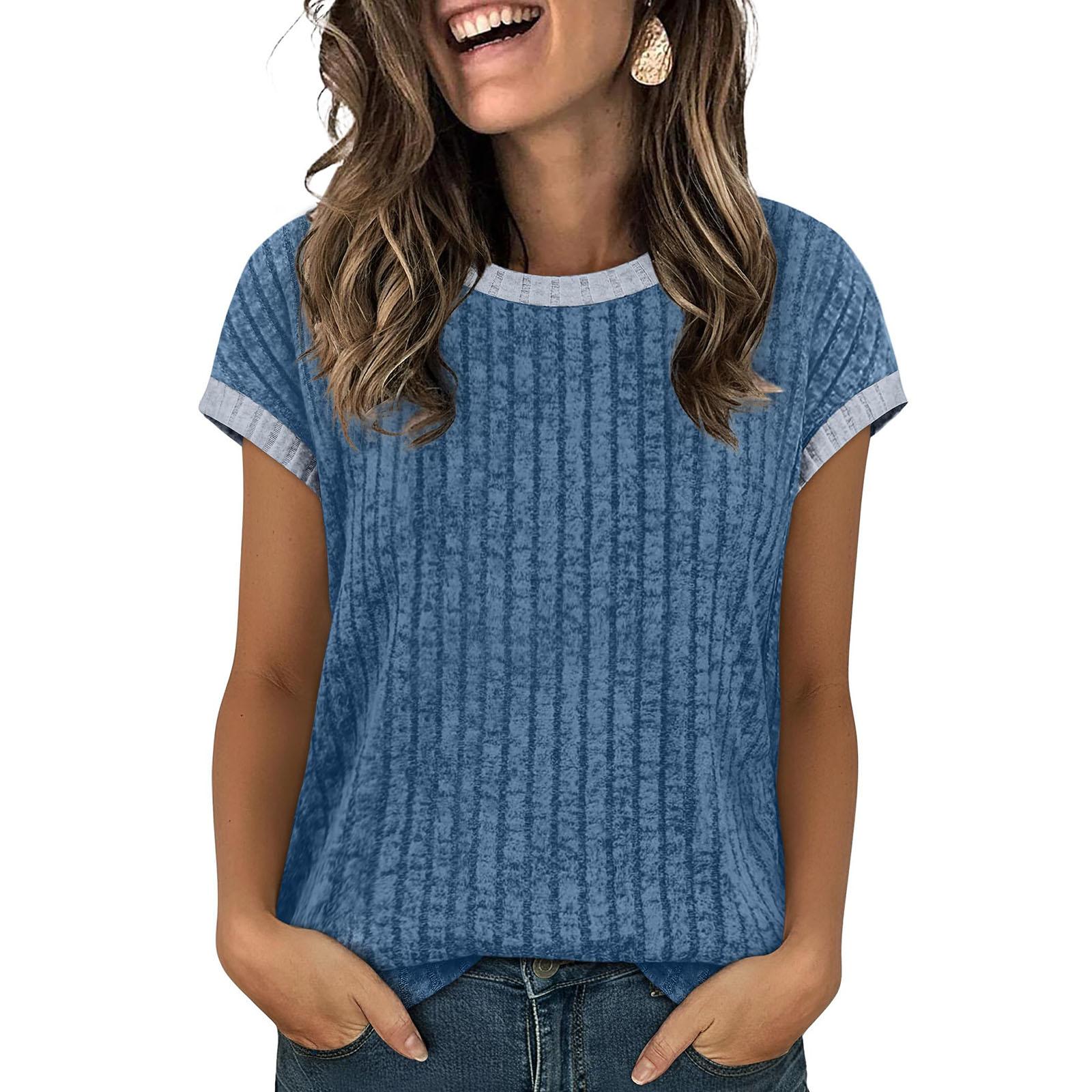 Women s Oversized Casual Knit Patchwork Top M