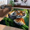 Realistic Tiger Print Carpet for Living Room Decor with Forest Theme Suitable for use as an anti-slip for living room bedroom sofas