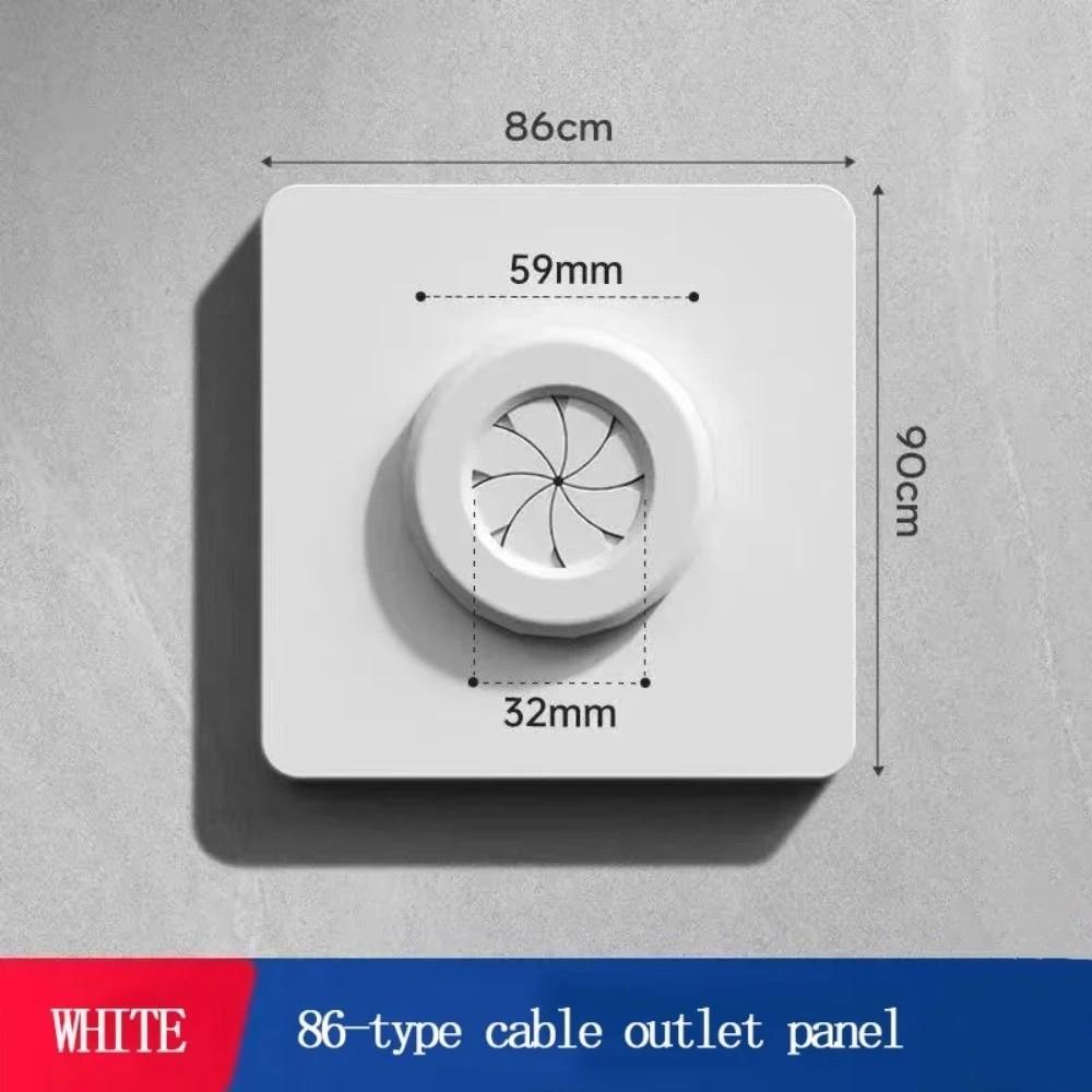 

Decorative Type 86 Cable Outlet Panel Cover With Outlet Hole Rotating Opening Blank Cover Switch Decorative Cover Home білий
