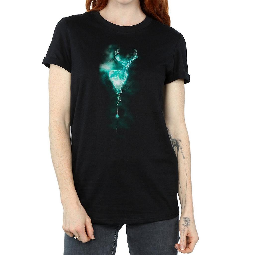 Harry Potter Womens/Ladies Patronus Stag Cotton Boyfriend T-Shirt