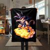 1PC Son Goku  Print Flannel Blanket, High quality All Seasons, Home Decor, Warmth and Comfort, Perfect for Christmas Gifts