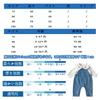 Baby Clothes for Girls Overalls Shirt Rompers Coveralls Clothes Blouse Cute Korean Style Denim Cotton Kindergarten School Blue Floral Pattern 90