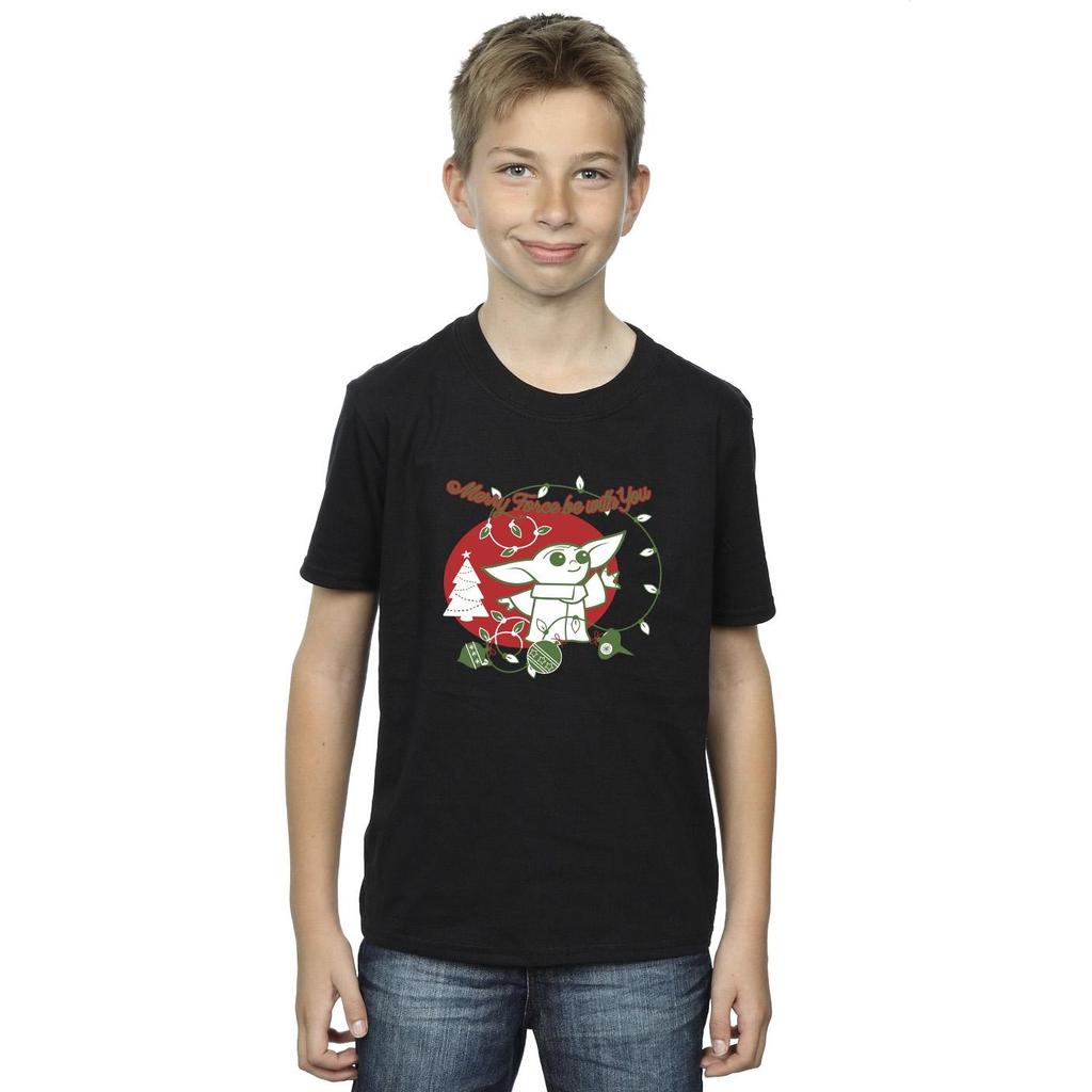 Star Wars The Mandalorian Boys Baby Yoda Force Be With You T-Shirt