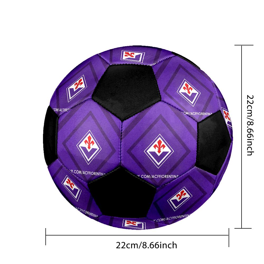 SIZE 5 ACF Fiorentina Soccer Ball Colorful All Ages Machine Stitched PVC Competition Ready Durable High-Bounce