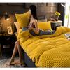 Copripiumino in Velluto Corallo Spesso Copripiumini Colore Unico Set Biancheria da Letto Coperta Termica per Letto Biancheria da Letto Morbida Copriletto Nordico