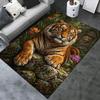Tiger Jungle Habitat Pattern Printed Chair Mat -Decorative Mats for Office Tables,Coffee Tables - Durable and Fashionable Carpet0331089