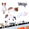Cat Figure  5Pcs Mini Cute Cat Ornaments Kitten Figurines for Gift Home Decor Car Interior Desktop Model Garden Accessories