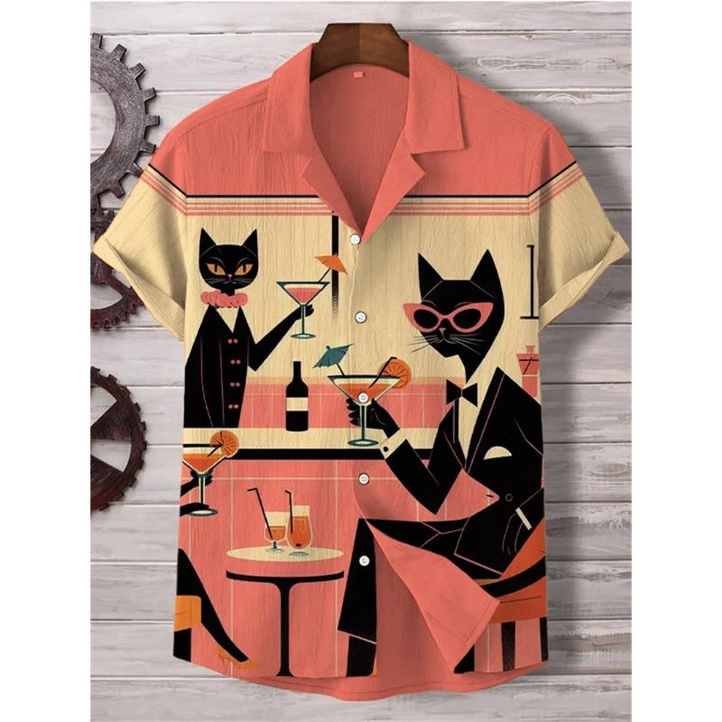 New Summer Shirt Hawaiian Shirt Men's Beach Vacation Short Sleeve Top Casual Men's Shirt Fashion