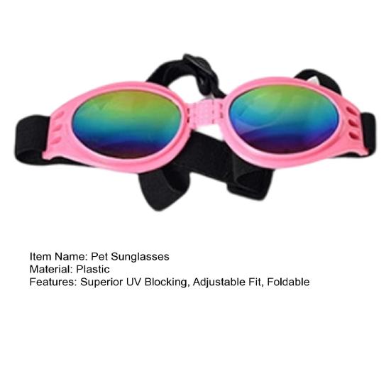 Skládací sluneční brýle pro mazlíčky Psí sluneční brýle s nastavitelným popruhem Ochrana proti UV záření Brýle pro mazlíčky Větruodolné brýle pro malé a střední psy a kočky