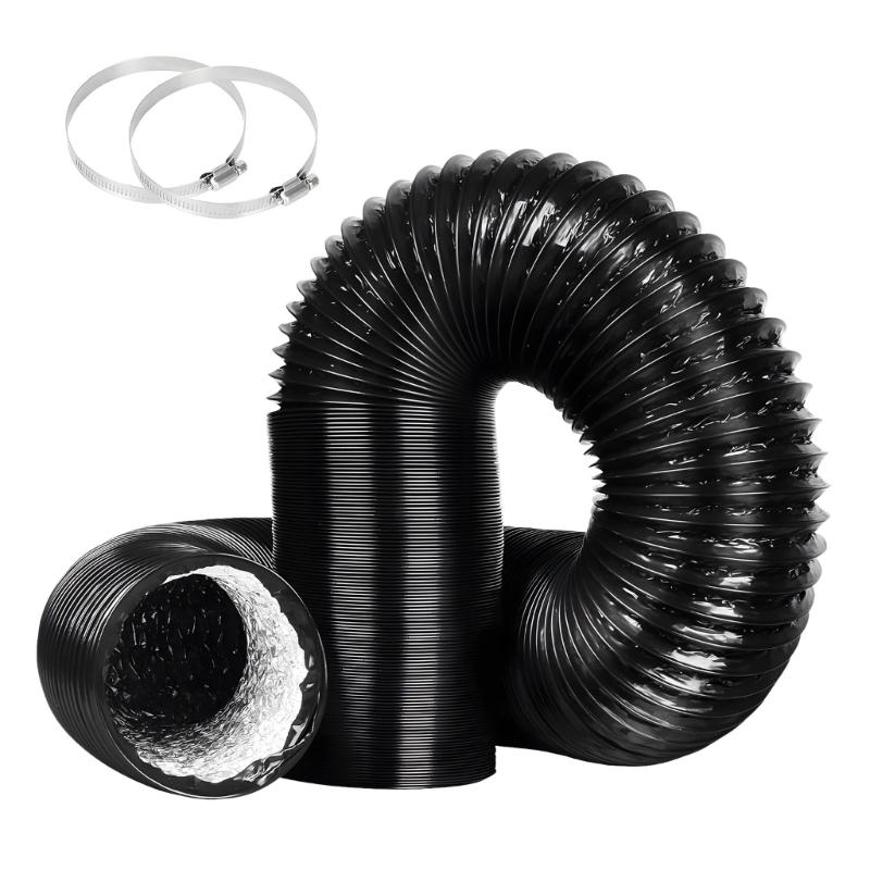 Pack of 1 Ventilation Duct Kit Including 2 Clamps and Tape for Dryer and Bathroom Easy Installation