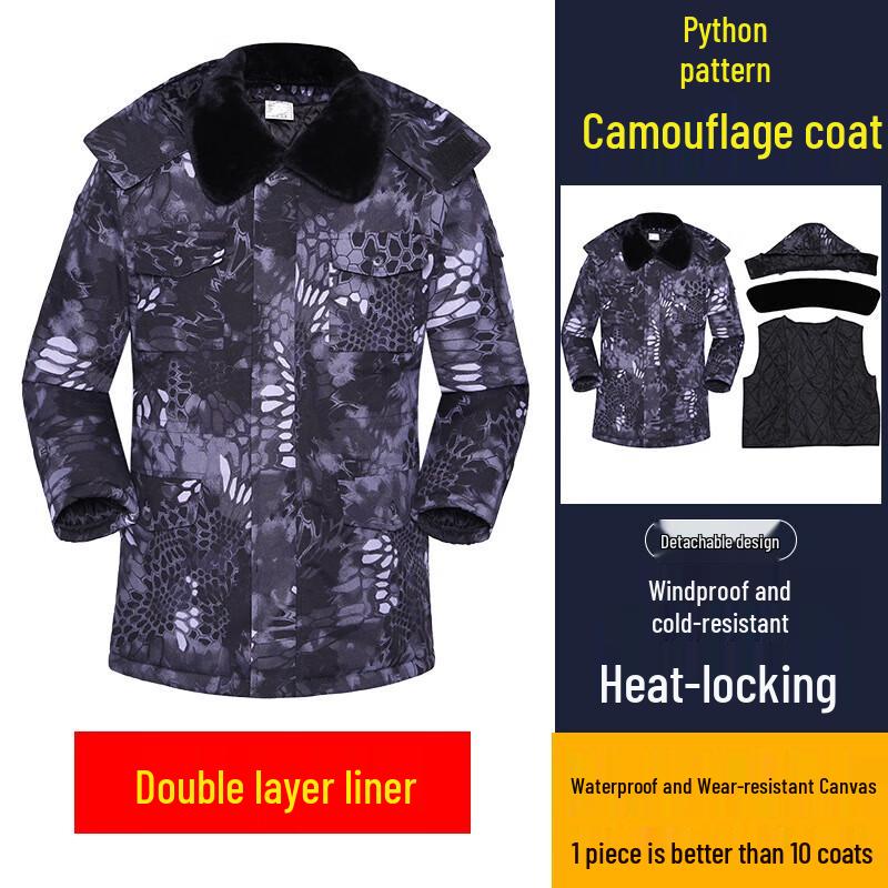 Men s Winter Camouflage Mid-Length Cotton Coat 180