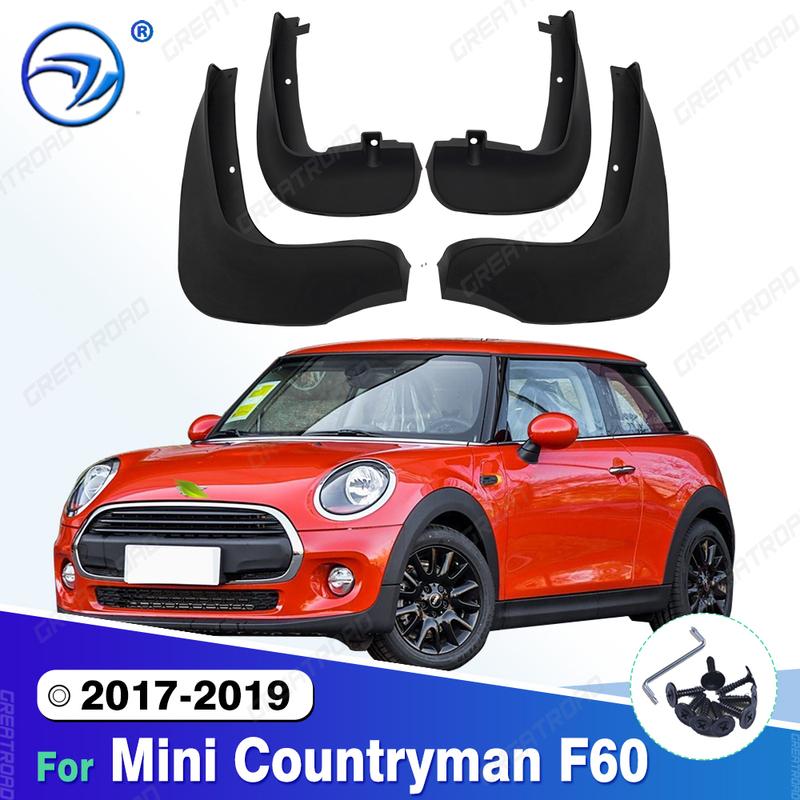4Pcs Durable ABS Mud Flaps For BMW Mini Countryman F60 2017 2018  Car Mud Flaps Fender Guards Easy tall Auto Accessories 2017-2019