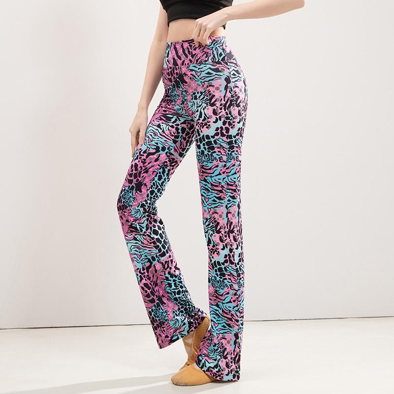 Leopard Print High-Waist Yoga Pants: Slimming, Hip-Lift, Straight-Leg Fitness Wear