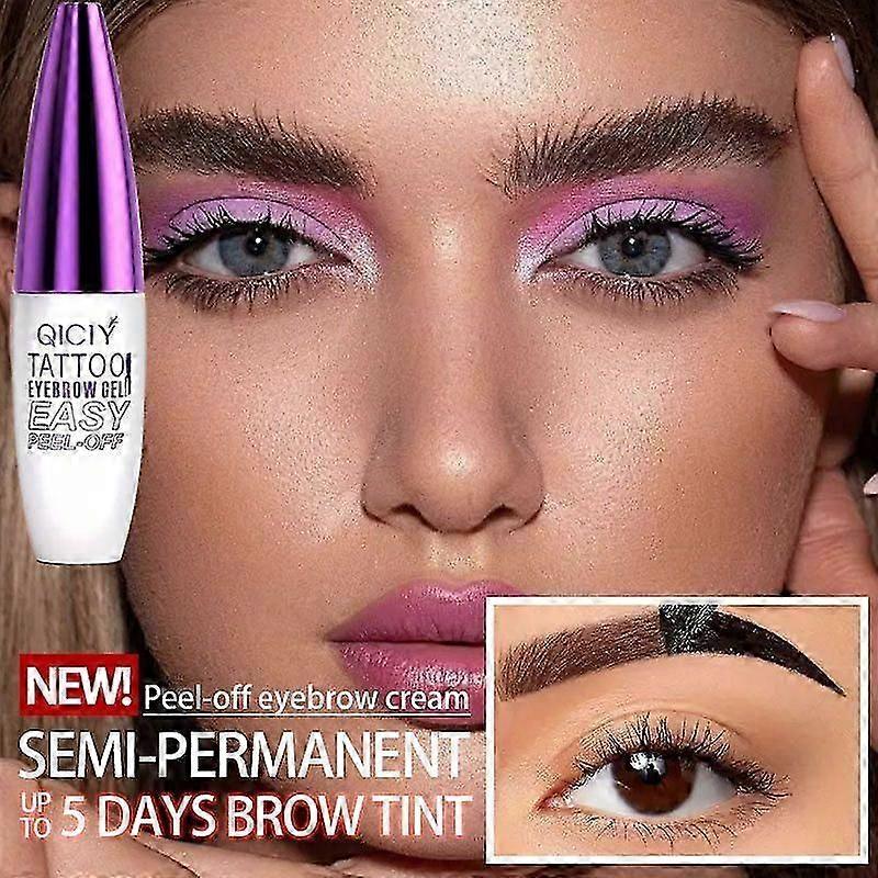 Easy Peel Off Eyebrow Gel, Tattoo Eyebrow Gel Easy Peel Off, Tinted Eye Brow, Professional Eye Brow Tint, Waterproof Sweatproof