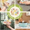 Cleaning Cloth Reusable Kitchen Dish Towels Eco-friendly Microfiber Marple Leaves Plaid Print Dishcloths Lint Free Washable Duster Rags Tea Towels