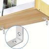 A Set of 50pcs,including 10pcs 90-degree Right-angle Brackets with 40screws,L-shaped Bracket Hardware for Wooden Shelves,chairs