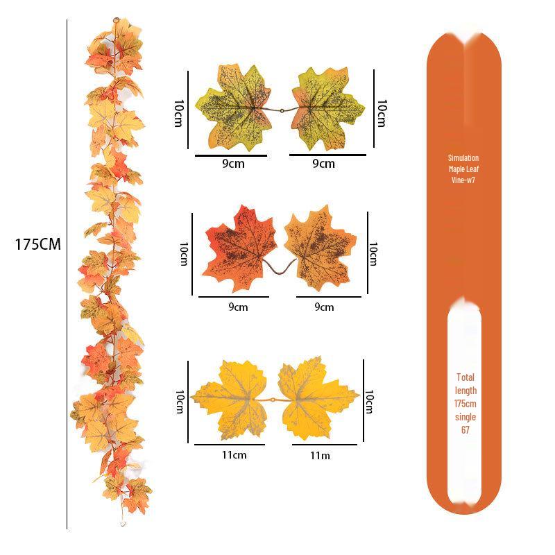 Artificial Maple Leaf Rattan Home Decor: Scenic Atmosphere Arrangement