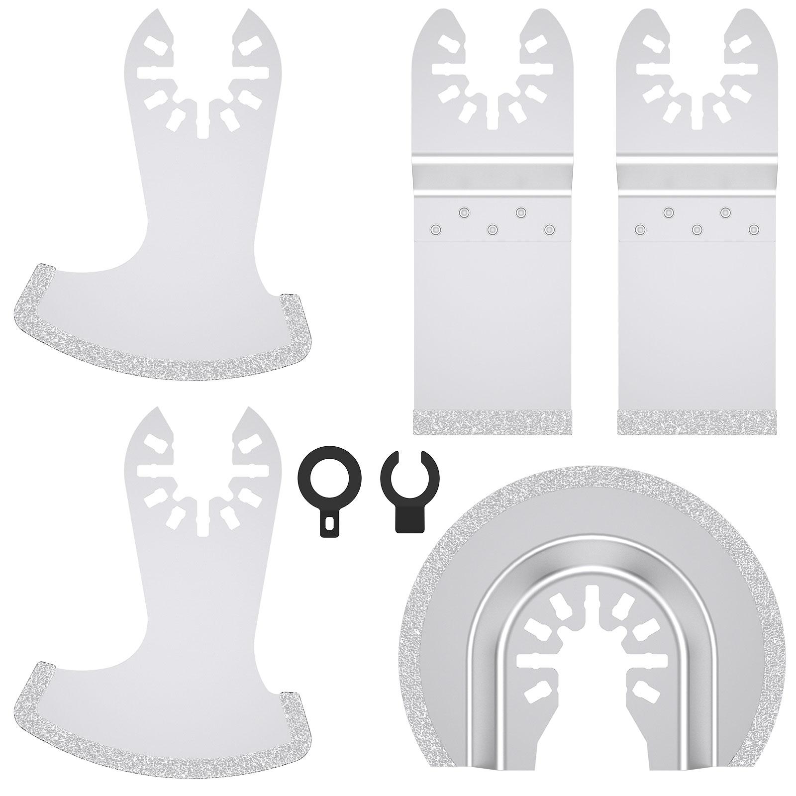 

5Pcs Diamond Segment Swing Multi-tool Oscillating Blade Mortar Cutting Saw Blades Precise for Home Tile Grout Removal