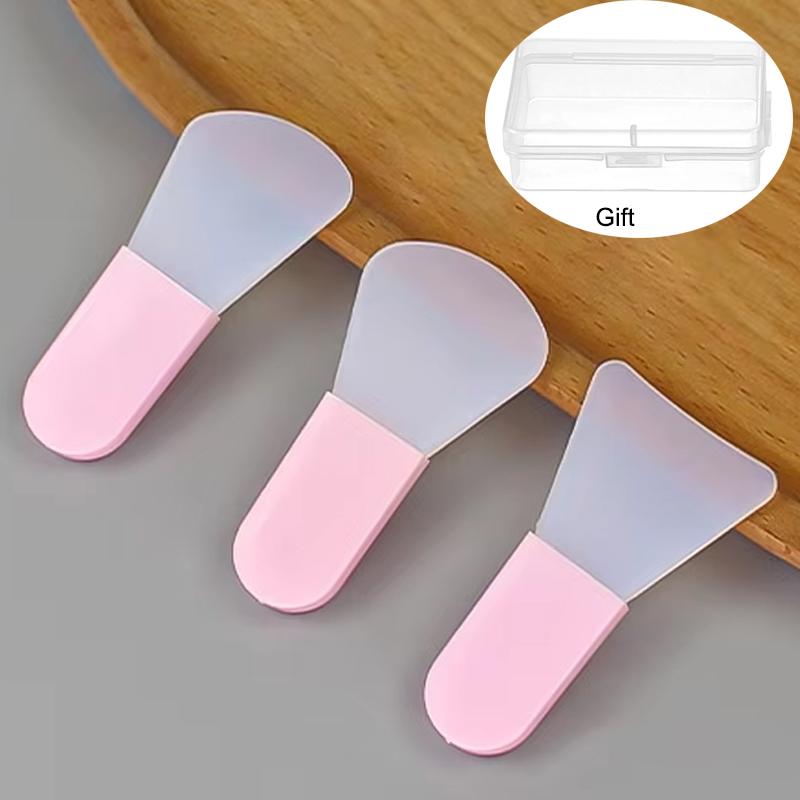 3Pcs Mini Face Mask Applicator Brushes Set Mud Cream Foundation Gel Spatula DIY Skin Care Brushes Portable Makeup Tools