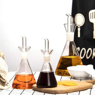 Kitchen Supplies 500ml/250ml/125ml Condiment Container Oil Dispenser Vinegar Bottle Cruet Pourer