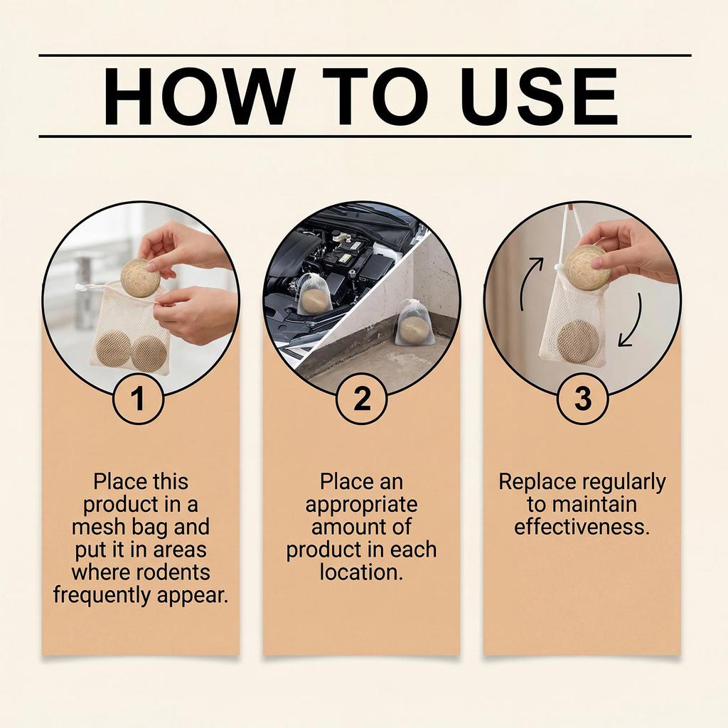 MoonSpry Rodent Repellent Pill Plant Gentle Formula Continuous Rodent Repellent Protection Household Safety Protection Home 12pcs