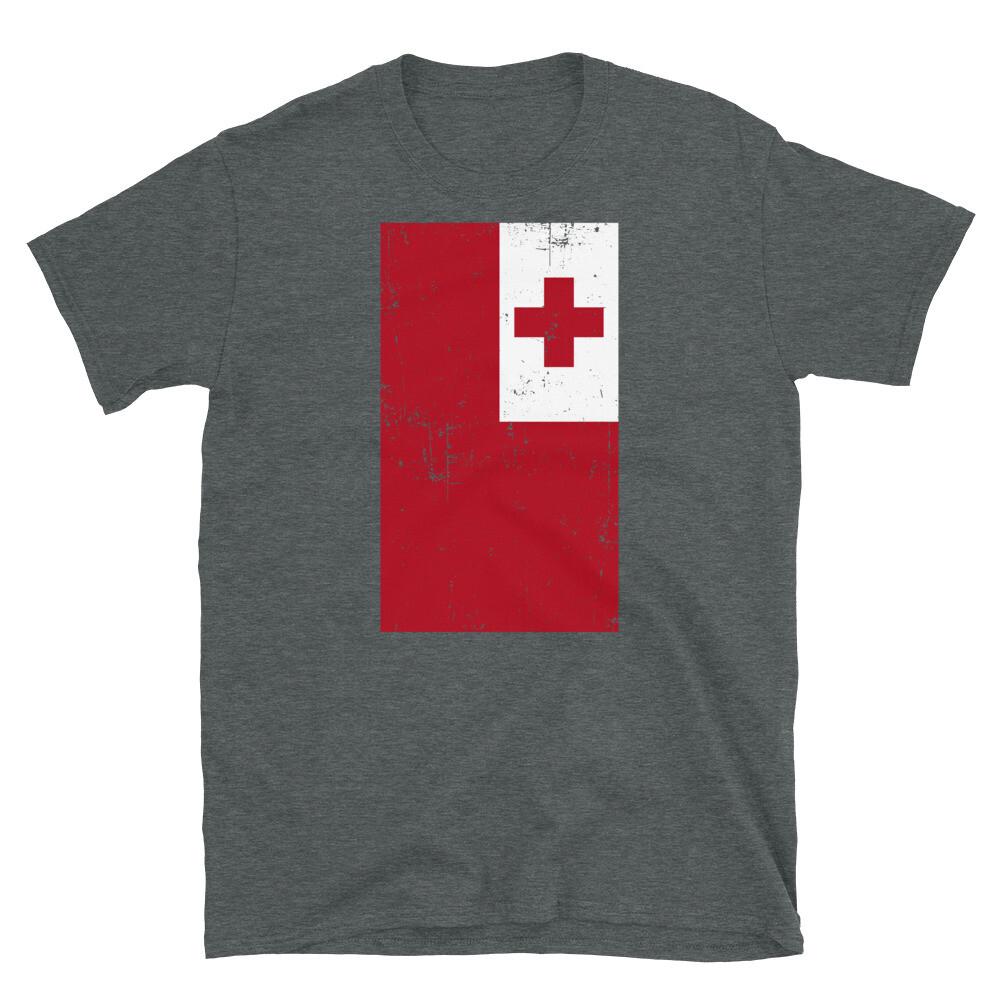 Tonga Oceania Nuku#039;alofa Distressed Flag ShortSleeve Unisex TShirt Unisex T-Shirt S