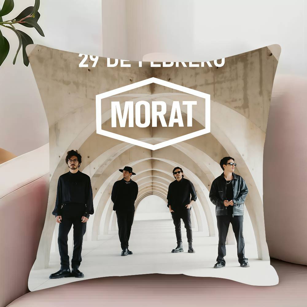 

Band M-Morat ya es manana Pillow Case Decor Protective Covers Comfortable soft for Sofa Living Room Home office 12x12Inch