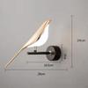 Bird Wall Lamp, Acrylic LED Bedside Modern Indoor Lighting, Adjustable Angle for Bedroom,
